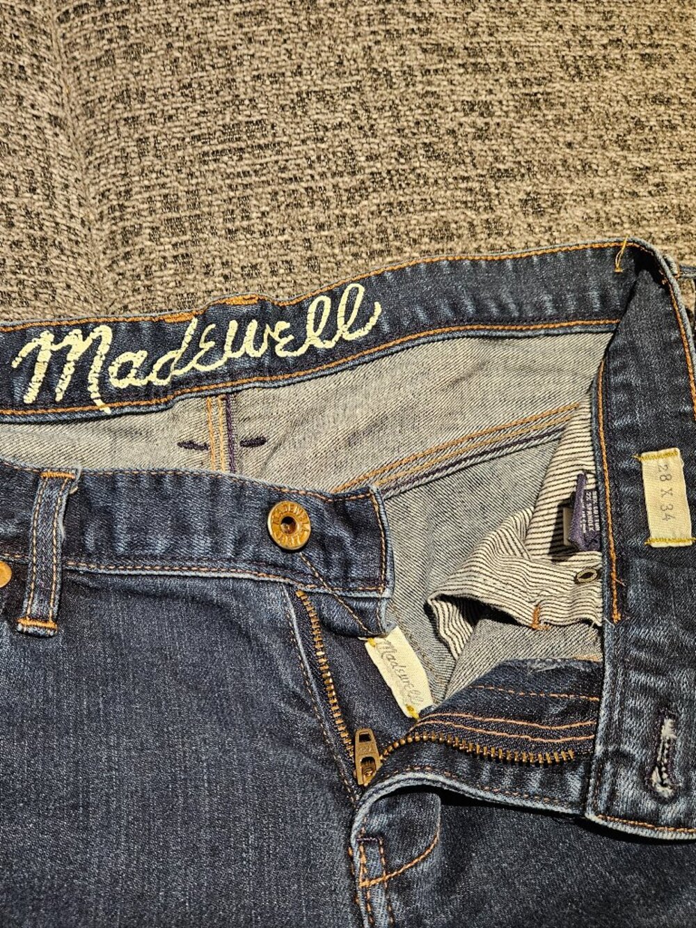 Madewell Rail Straight Dark Blue Denim